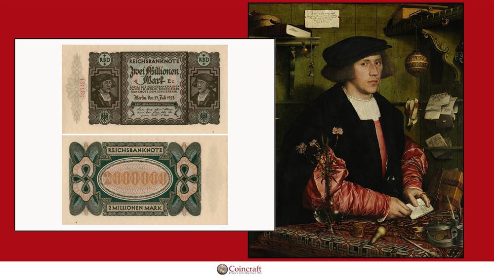 German 2 Million Marks Banknote Dedicated to Georg Giese (Former Merchant) - Coincraft